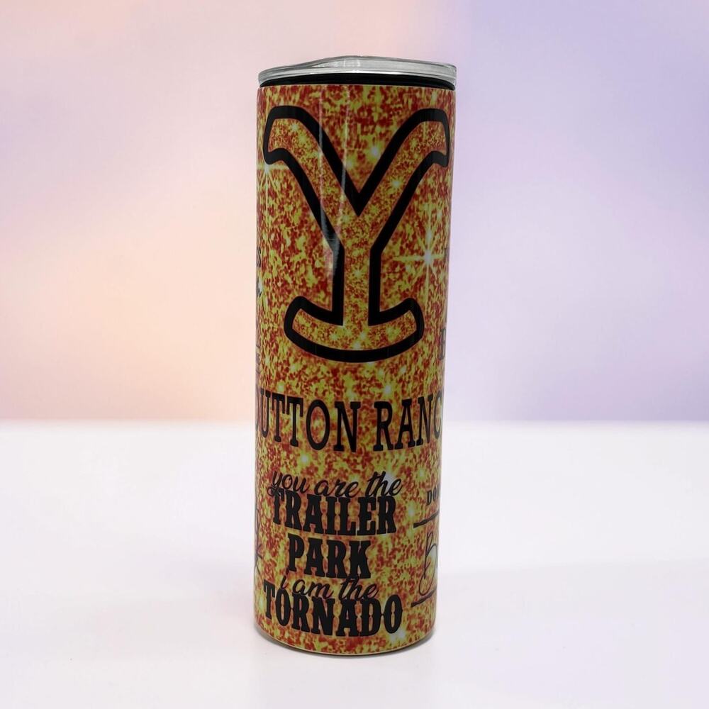 Yellowstone Beth Dutton 20oz Skinny Tumbler Stainless Steel Tornado Dutton Ranch